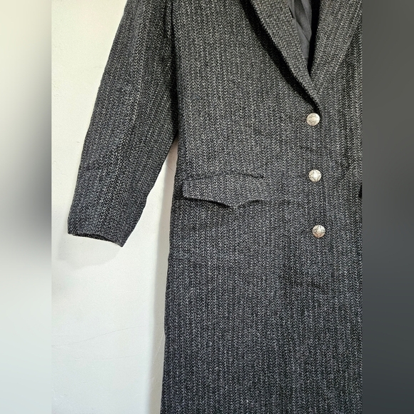 VTG NWT PIONEER WEAR Tooled Leather Wool Duster Jacket Overcoat - Picture 4 of 13